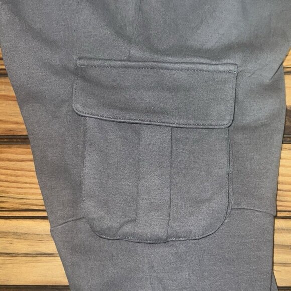 Alpha Forward Cargo Joggers Womens Large Gray Stretch Performance Drawstring - Picture 8 of 9